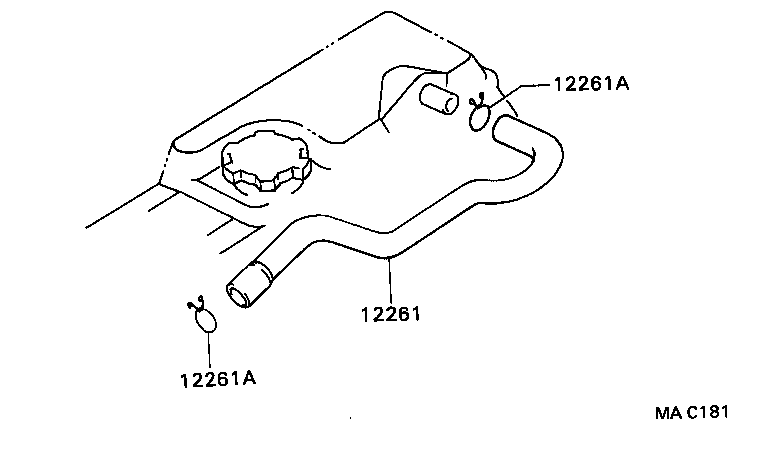 12261-72030 HOSE, VENTILATION product image