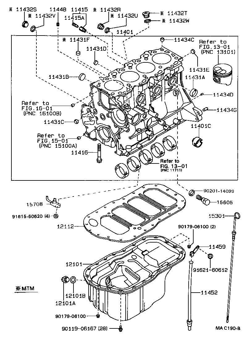 11401-69445 BLOCK SUB-ASSY, CYLINDER product image
