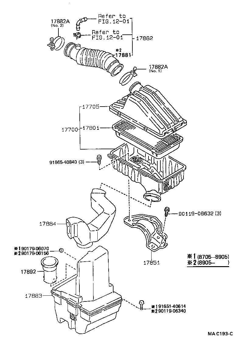 17769-11010 SUPPORT, AIR CLEANER product image
