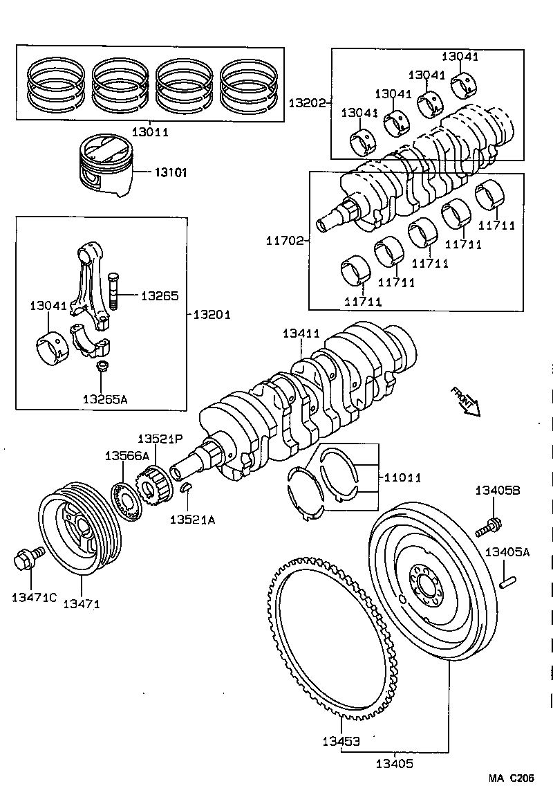 13201-69115 ROD SUB-ASSY, CONNECTING product image