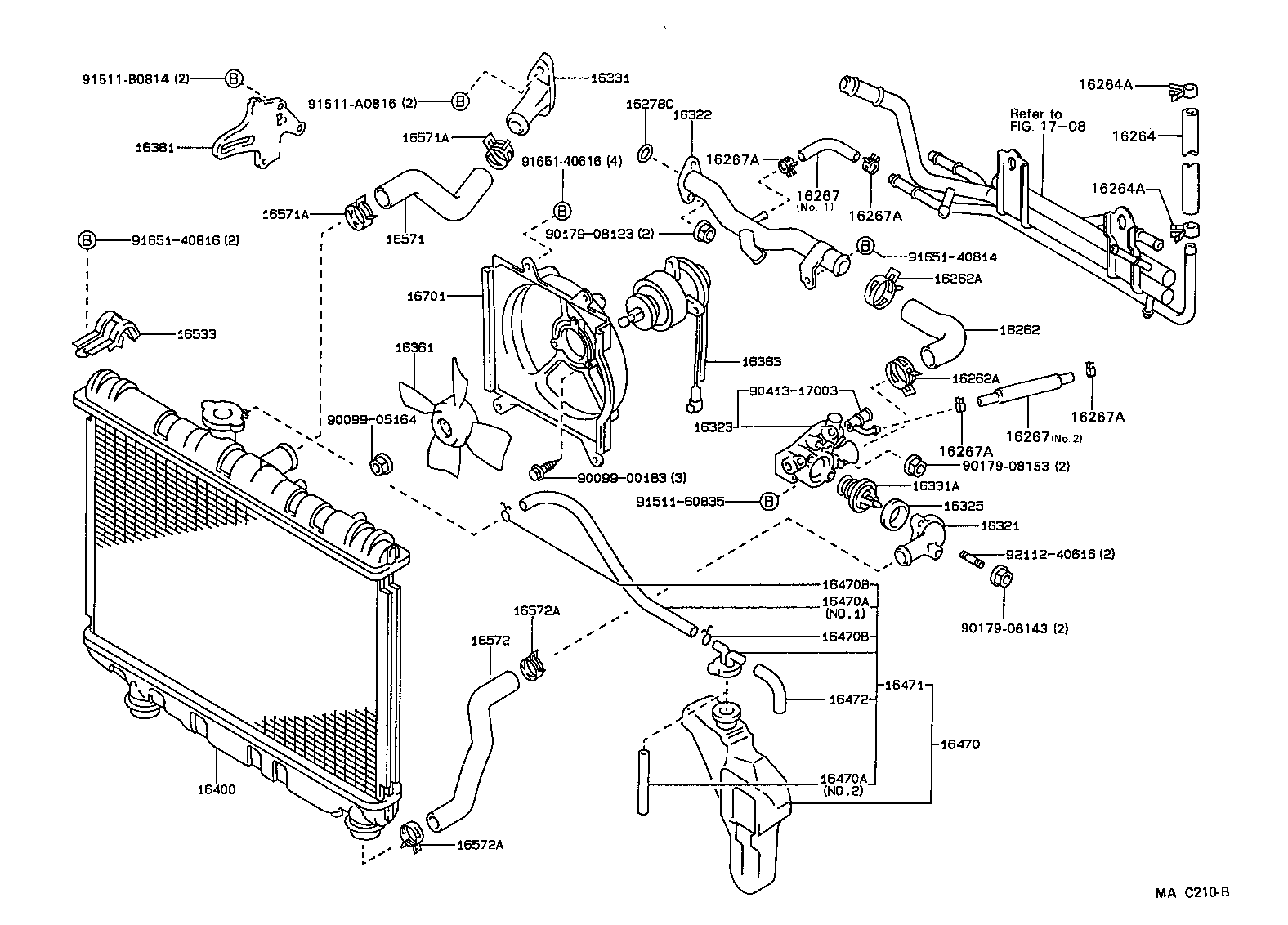 16571-16100 HOSE, RADIATOR, INLET product image