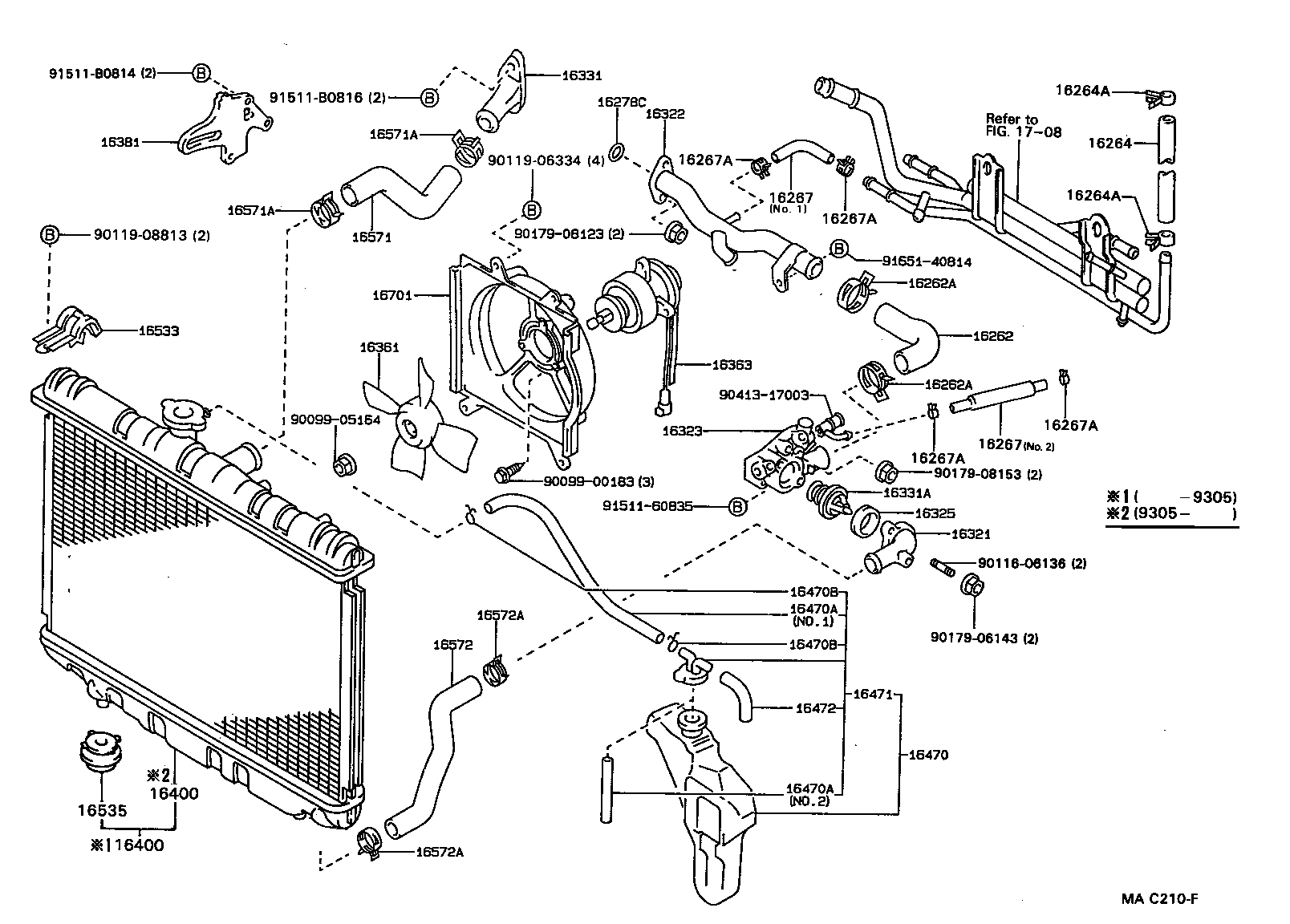 Toyota 16400-15421 RADIATOR ASSY