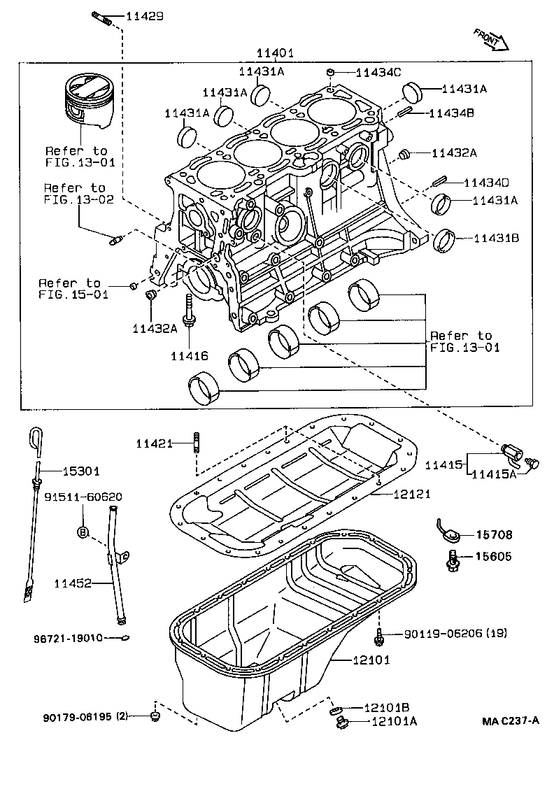 11401-69445 BLOCK SUB-ASSY, CYLINDER product image