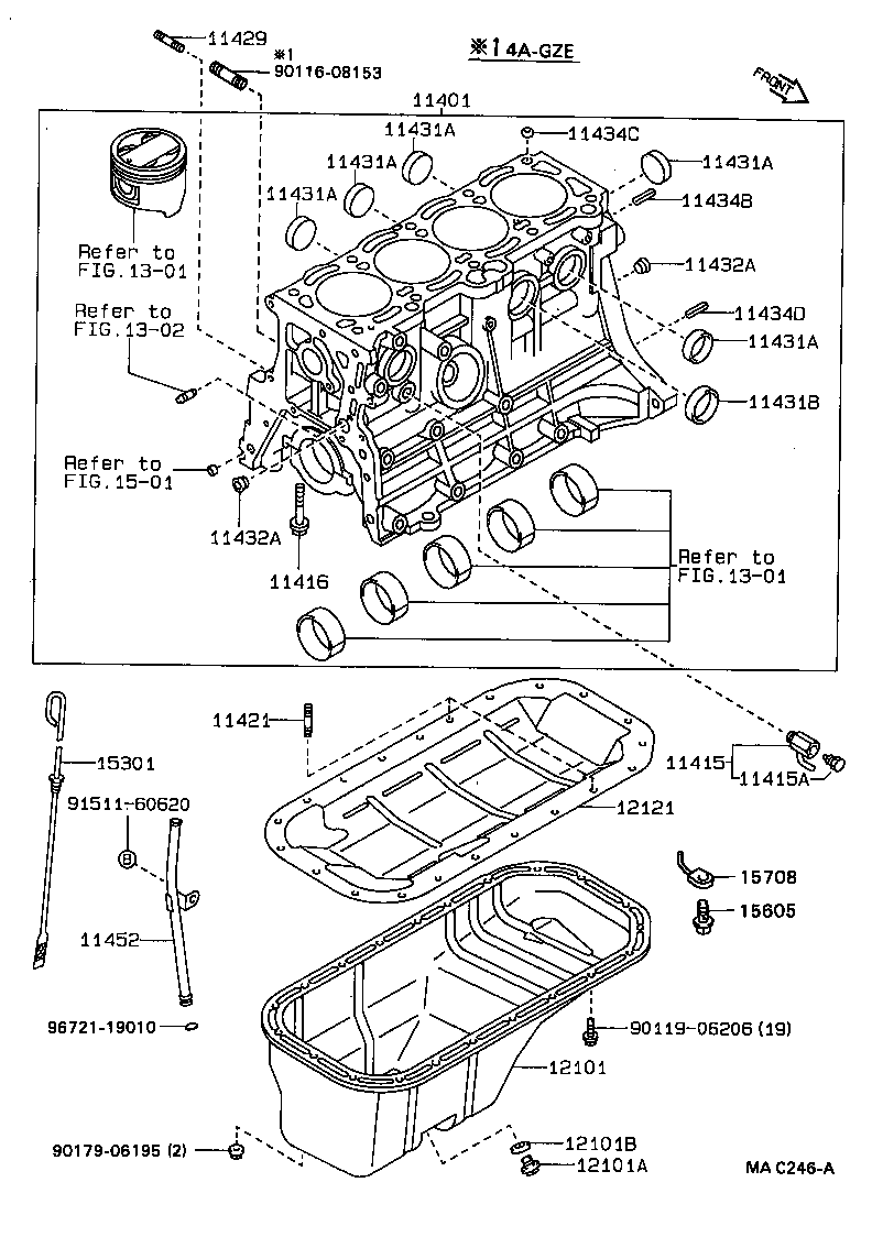 11401-19486 BLOCK SUB-ASSY, CYLINDER product image