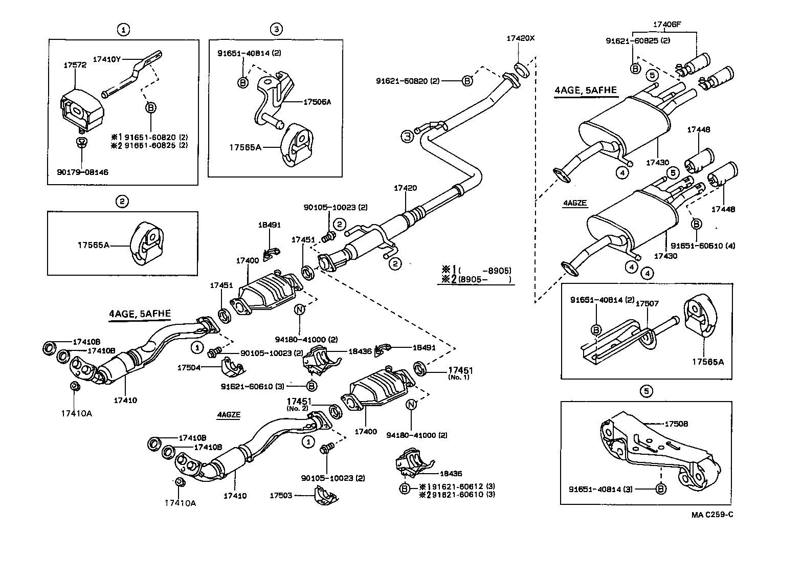 17410-16360 PIPE ASSY, EXHAUST, FRONT product image