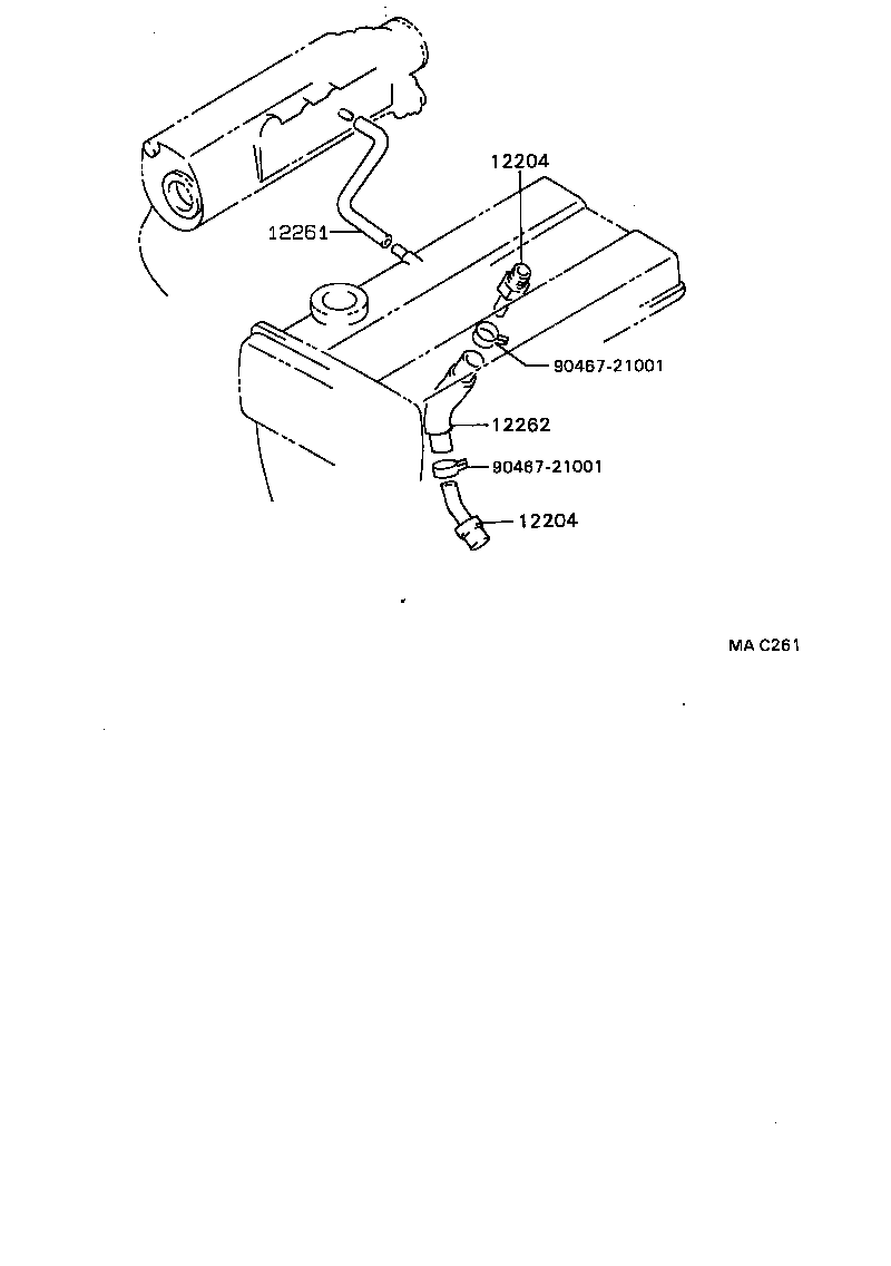 12261-74040 HOSE, VENTILATION product image