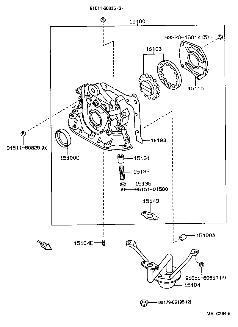 15100-19036 PUMP ASSY, OIL product image