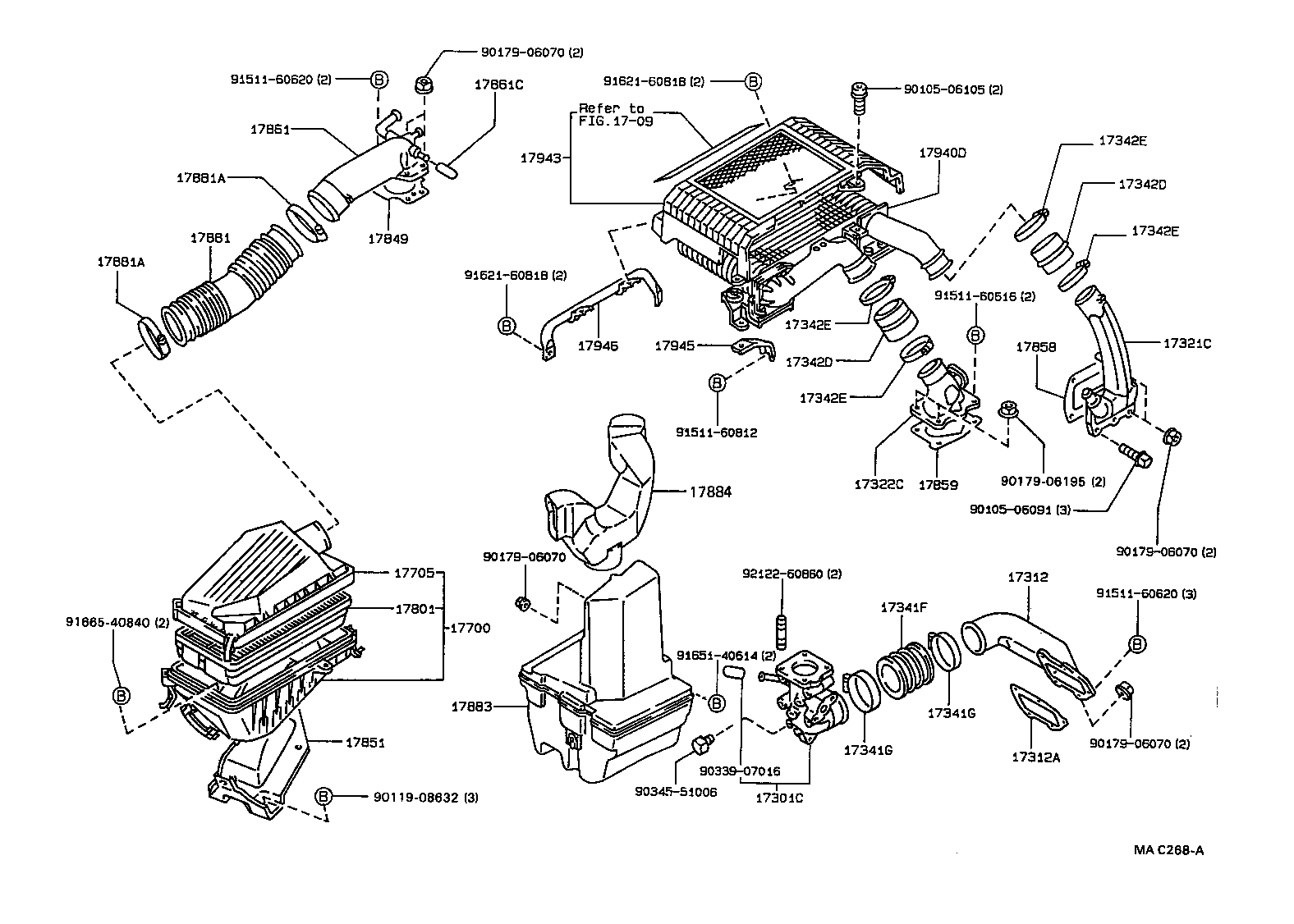 17705-16340 CAP SUB-ASSY, AIR CLEANER product image