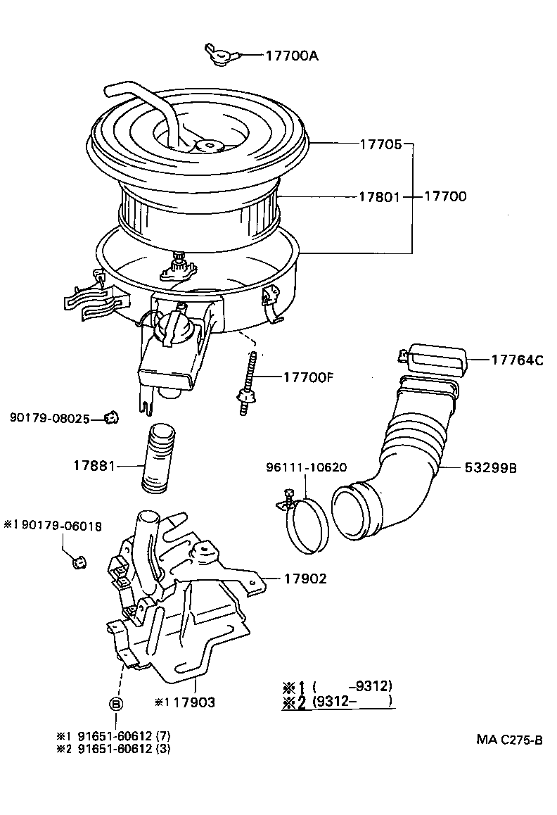 17700-64280 CLEANER ASSY, AIR product image