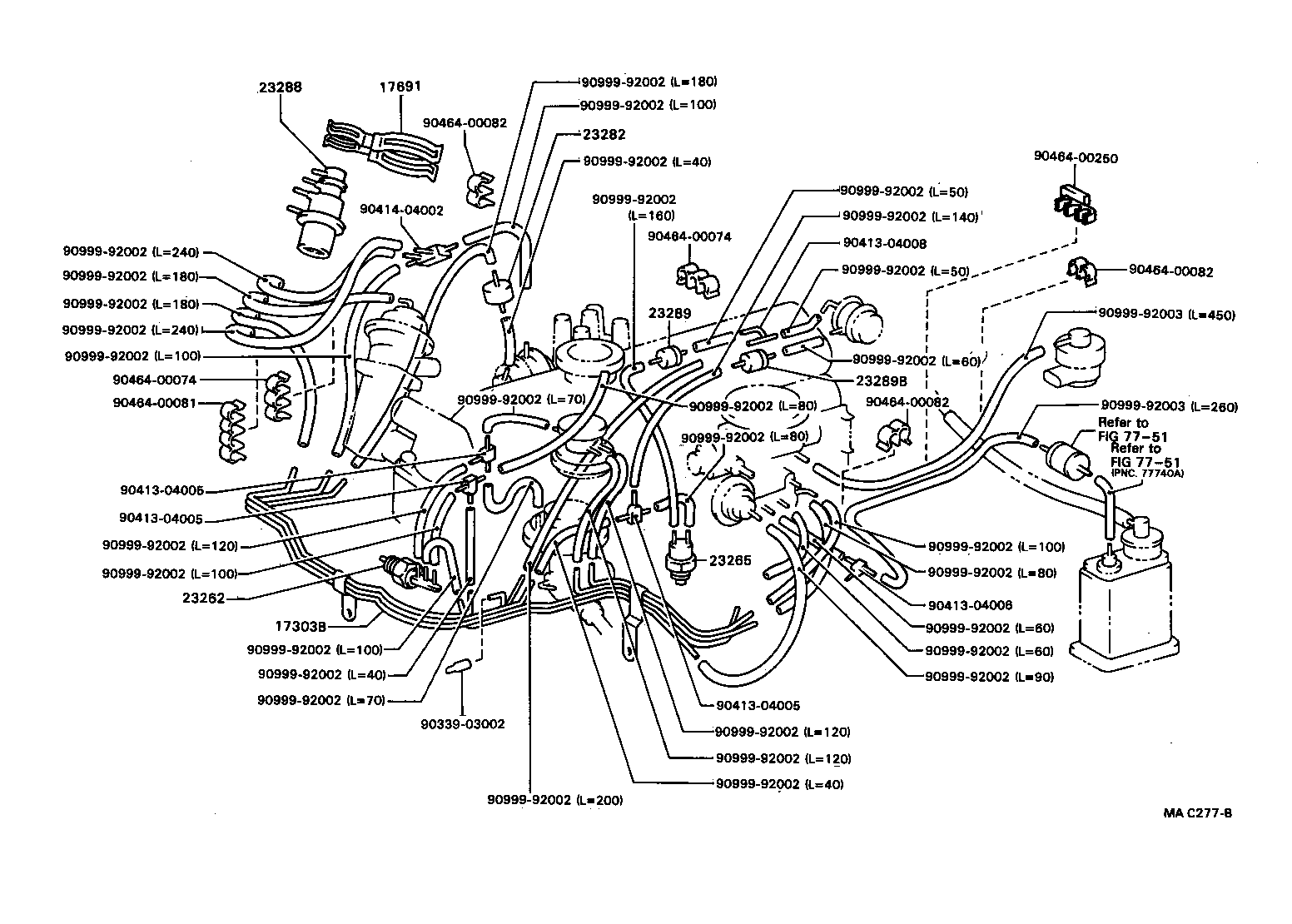 17303-13160 PIPE SUB-ASSY, AIR, NO.1 product image