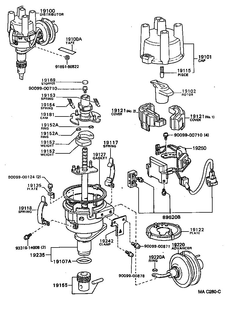19060-13130 DISTRIBUTOR ASSY product image