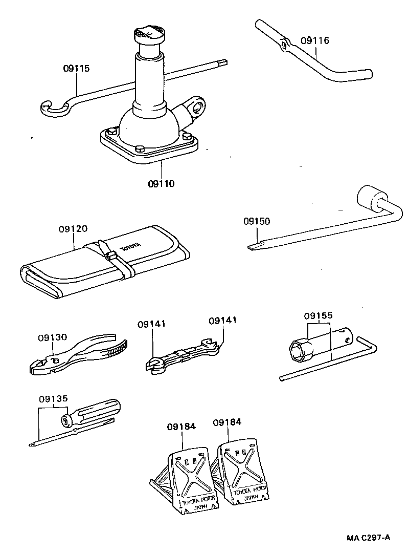 09115-90P80 ROD SUB-ASSY, JACK HANDLE product image