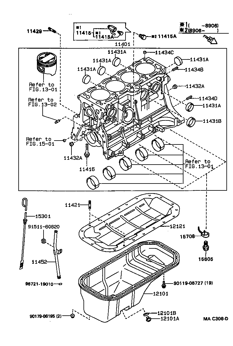 11401-19319 BLOCK SUB-ASSY, CYLINDER product image