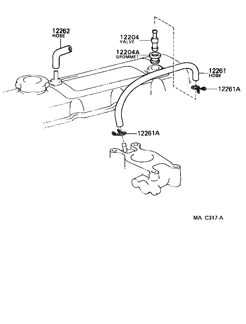 12204-70011 VALVE SUB-ASSY, VENTILATION product image