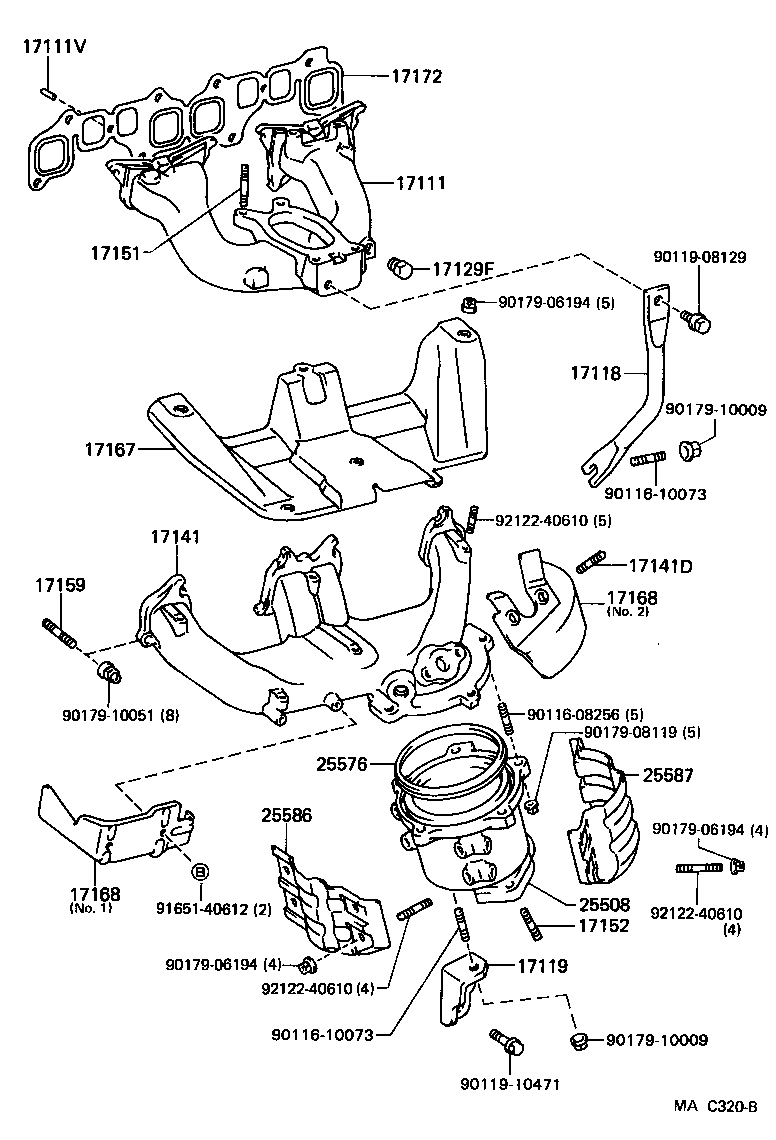 17139-70040 STAY, MANIFOLD, NO.2 product image