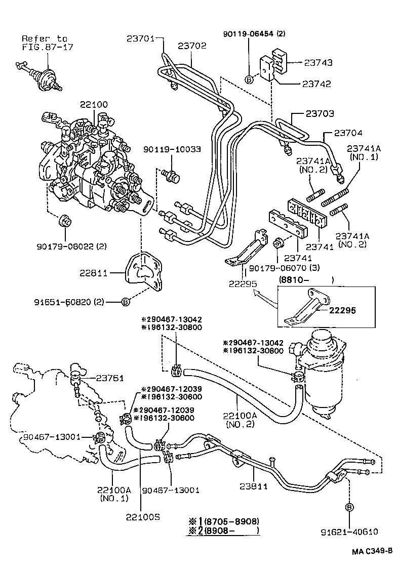 22295-64010 BRACKET, INJECTION PUMP CONNECTOR product image