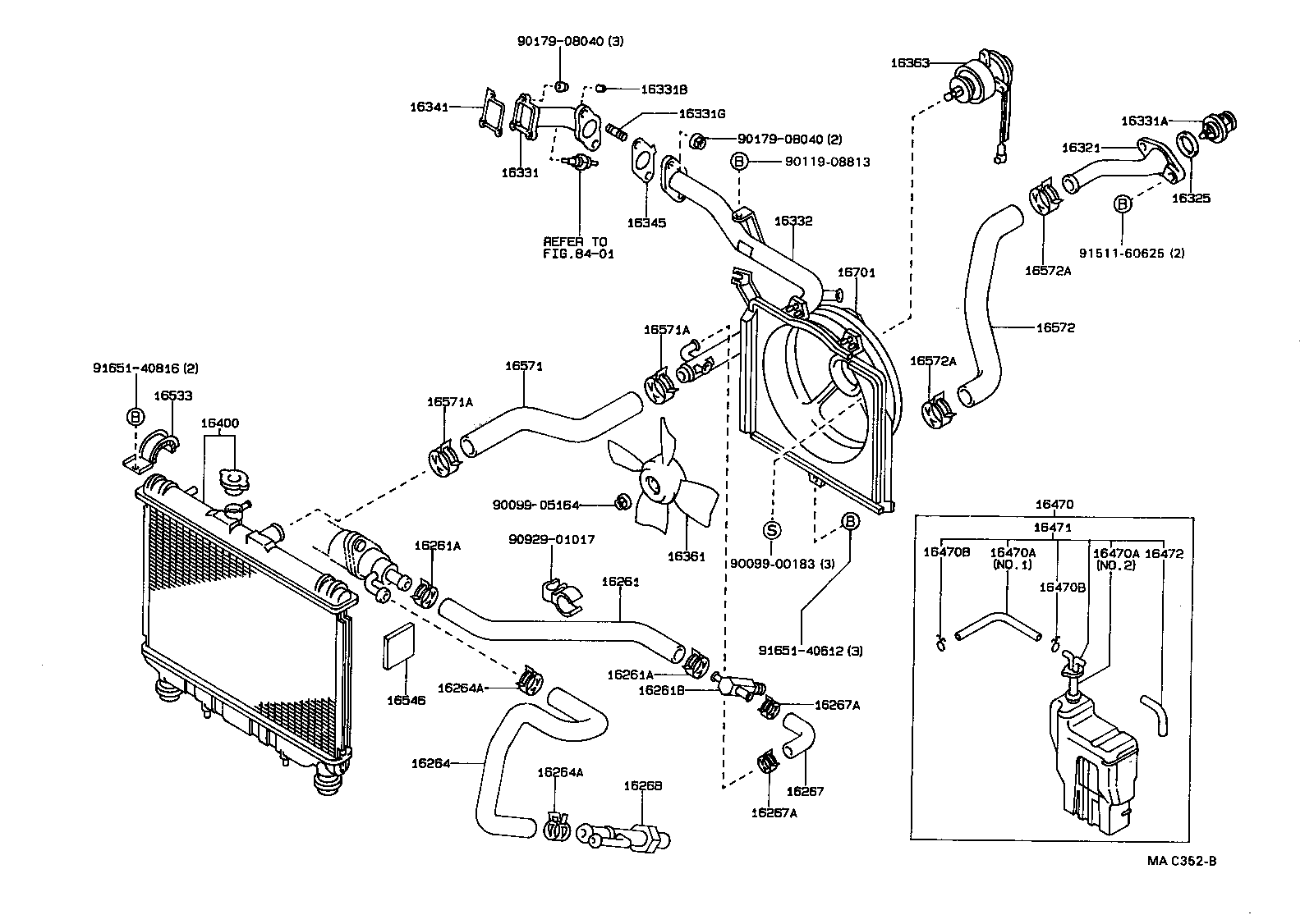 16261-11011 HOSE, WATER BY-PASS product image