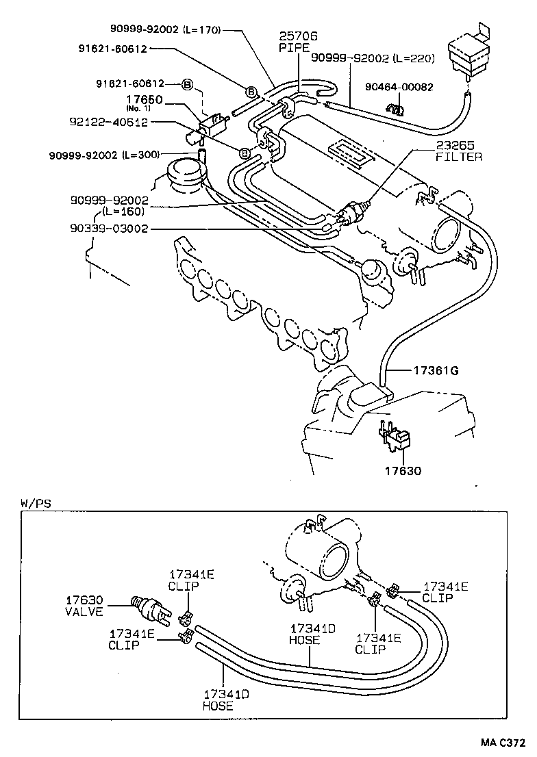 25760-11040 HOSE ASSY, VACUUM TRANSMITTING product image