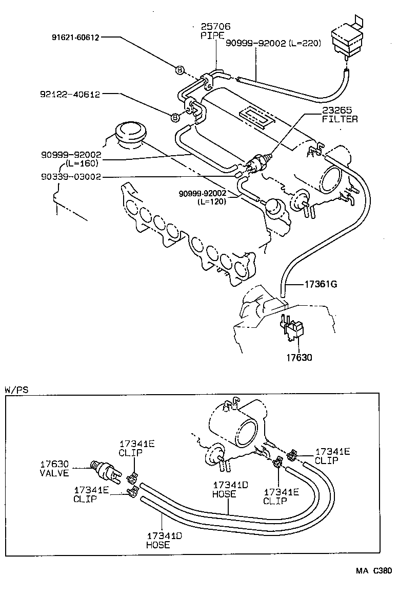 25860-16080 VALVE ASSY, VACUUM SWITCHING, NO.1 product image