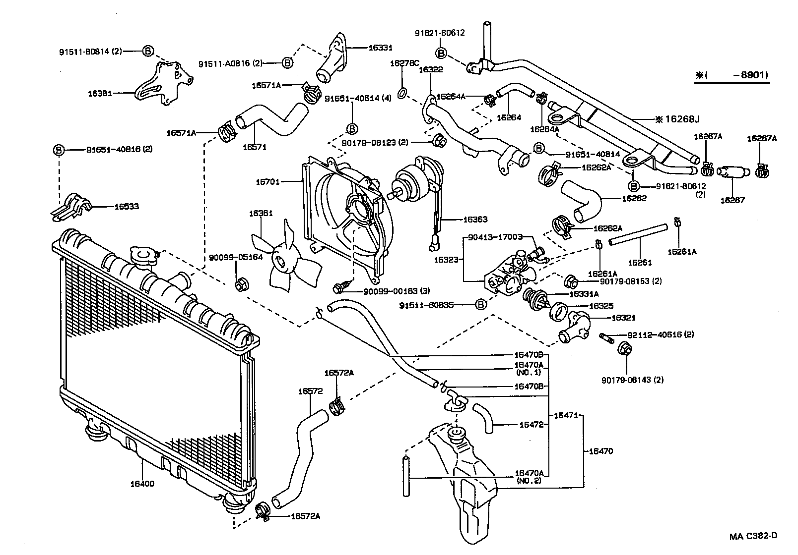 16400-64450 RADIATOR ASSY product image