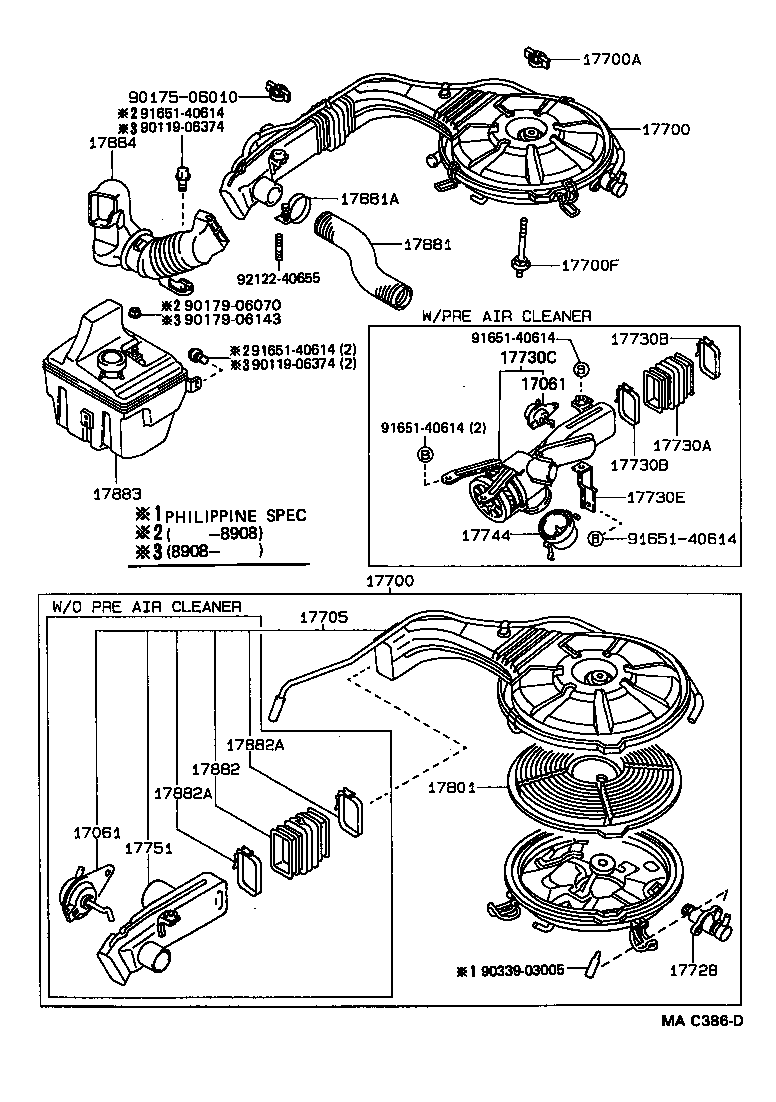 17705-16380 CAP SUB-ASSY, AIR CLEANER product image