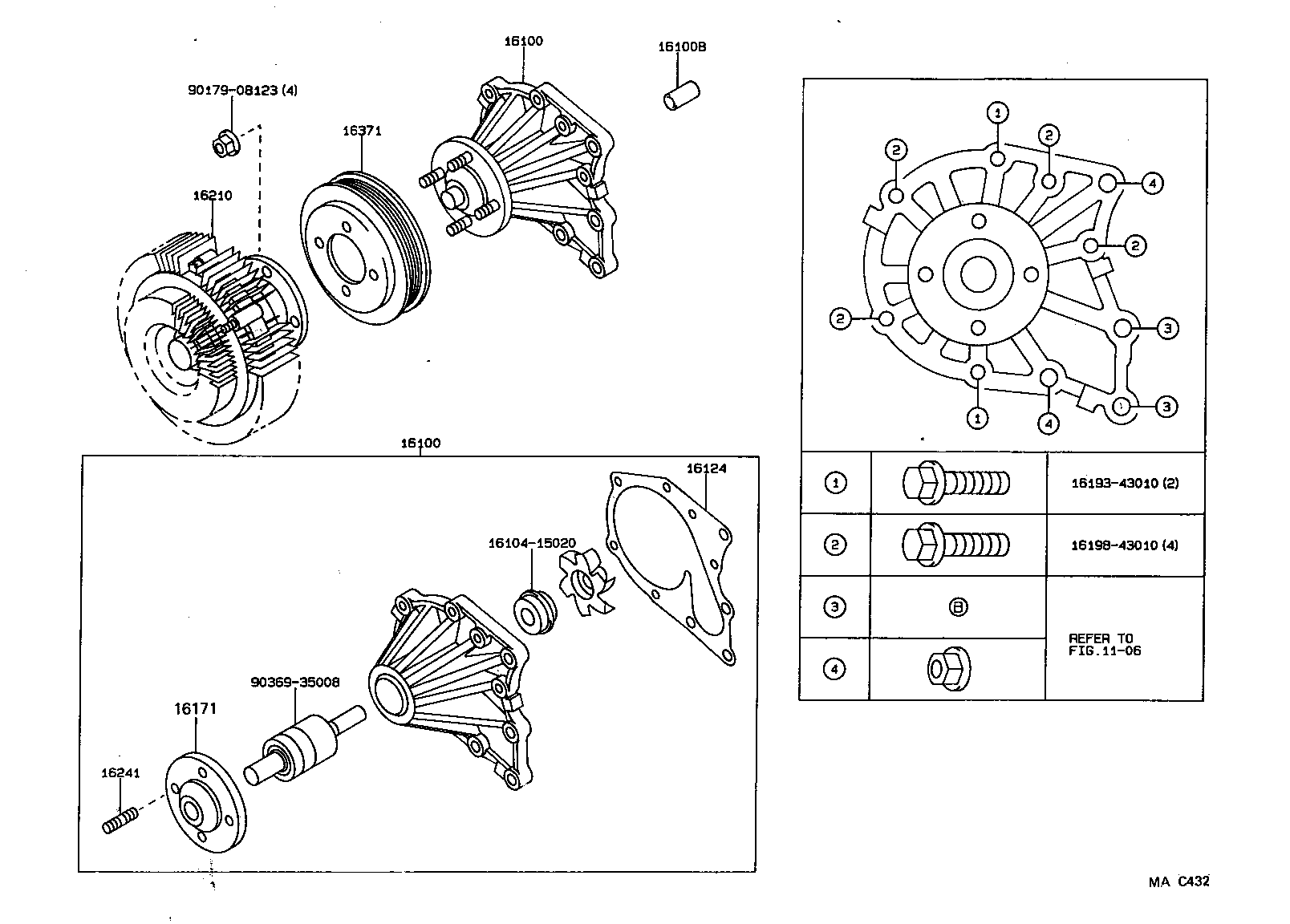 16100-49785 PUMP ASSY, ENGINE WATER product image