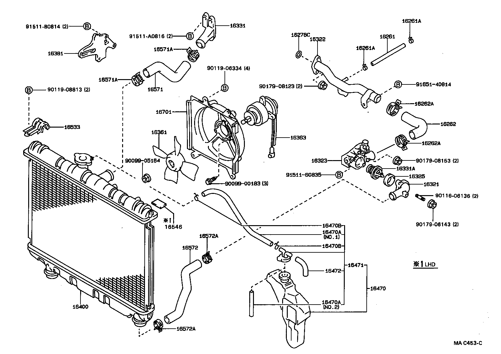 16261-11011 HOSE, WATER BY-PASS product image