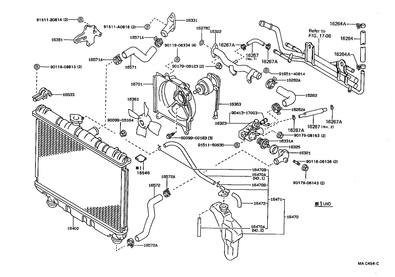 16261-11011 HOSE, WATER BY-PASS product image