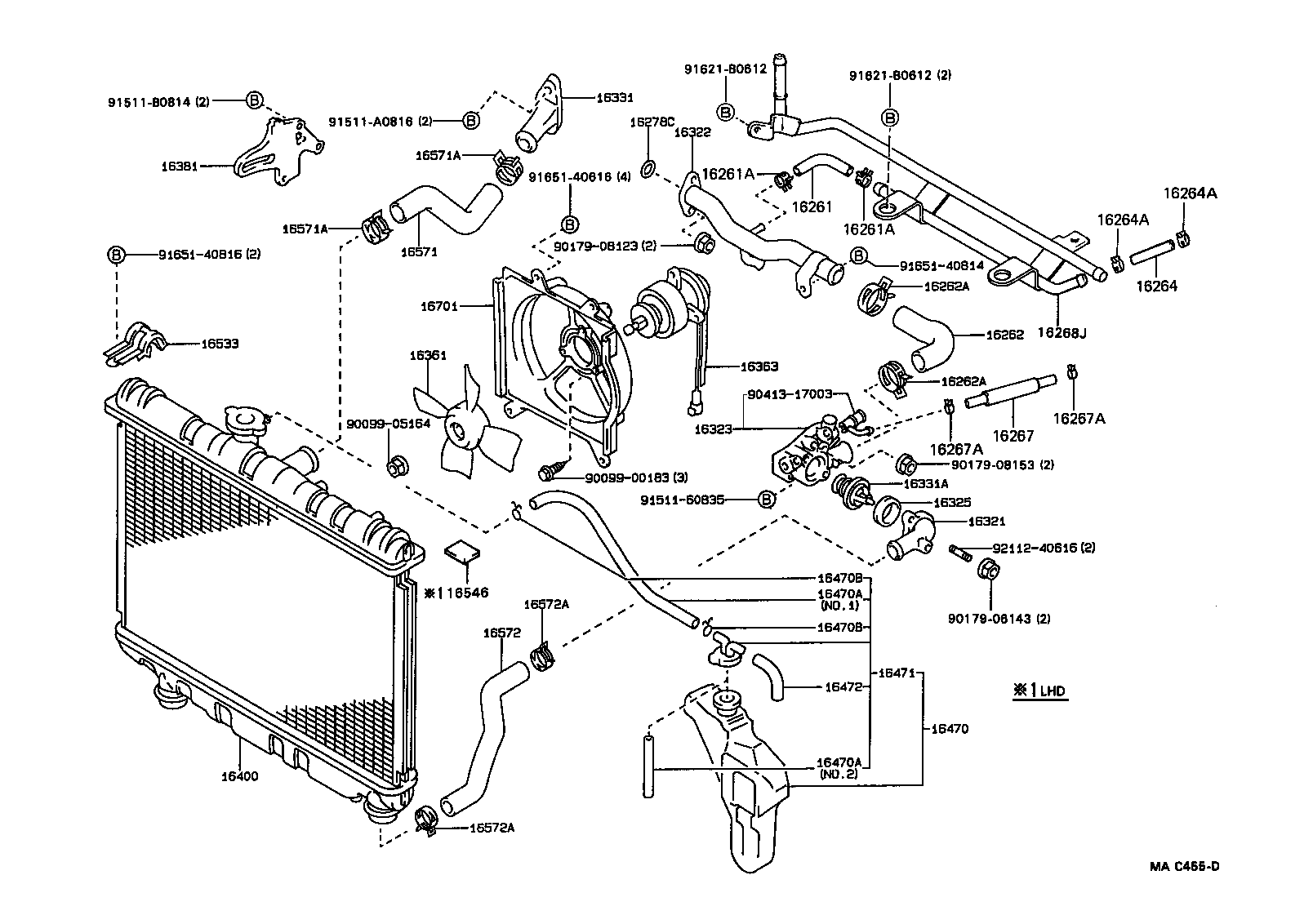 16261-11011 HOSE, WATER BY-PASS product image