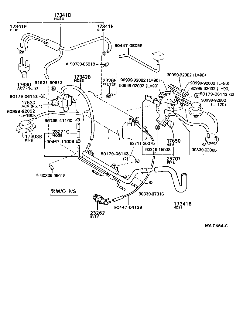 25760-11040 HOSE ASSY, VACUUM TRANSMITTING product image