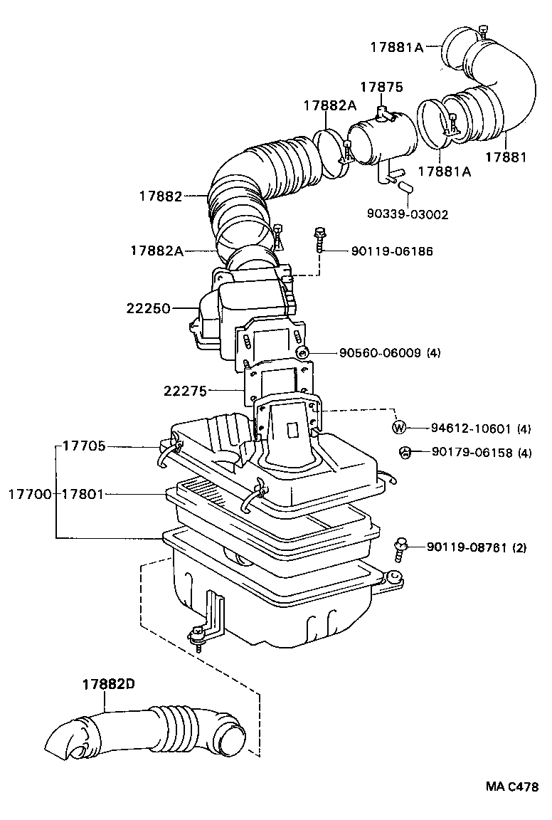 17700-67210 CLEANER ASSY, AIR product image