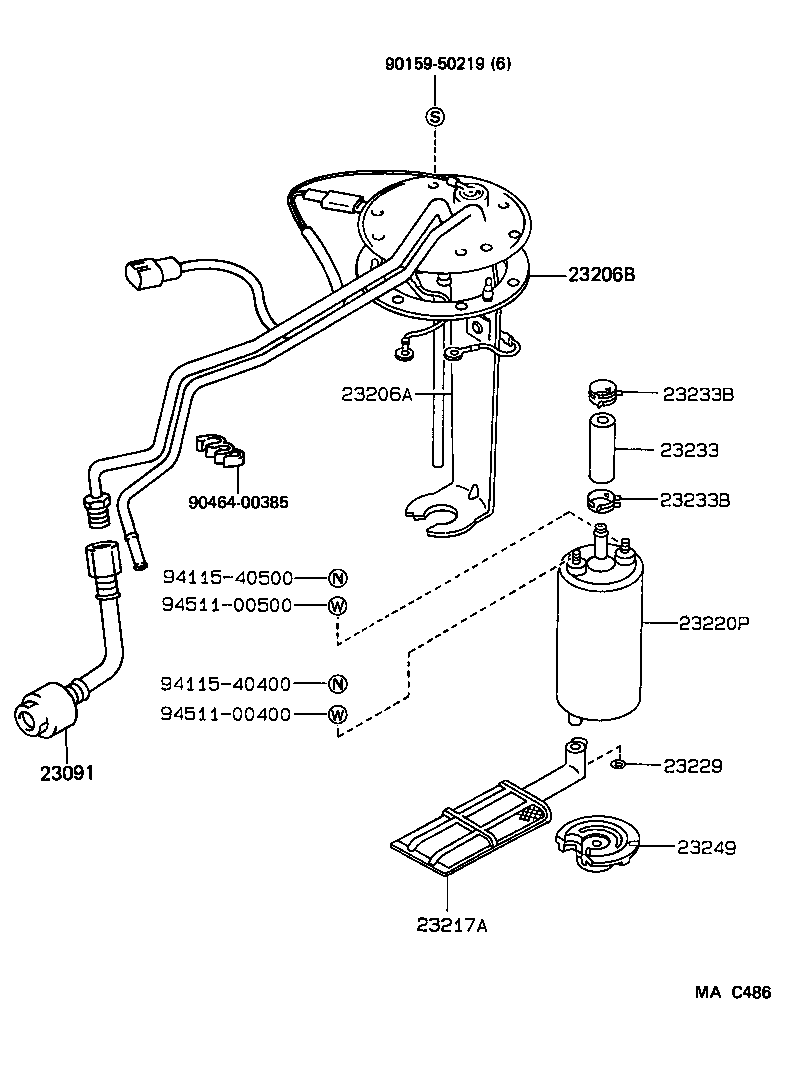 23206-16320 BRACKET, FUEL PUMP product image
