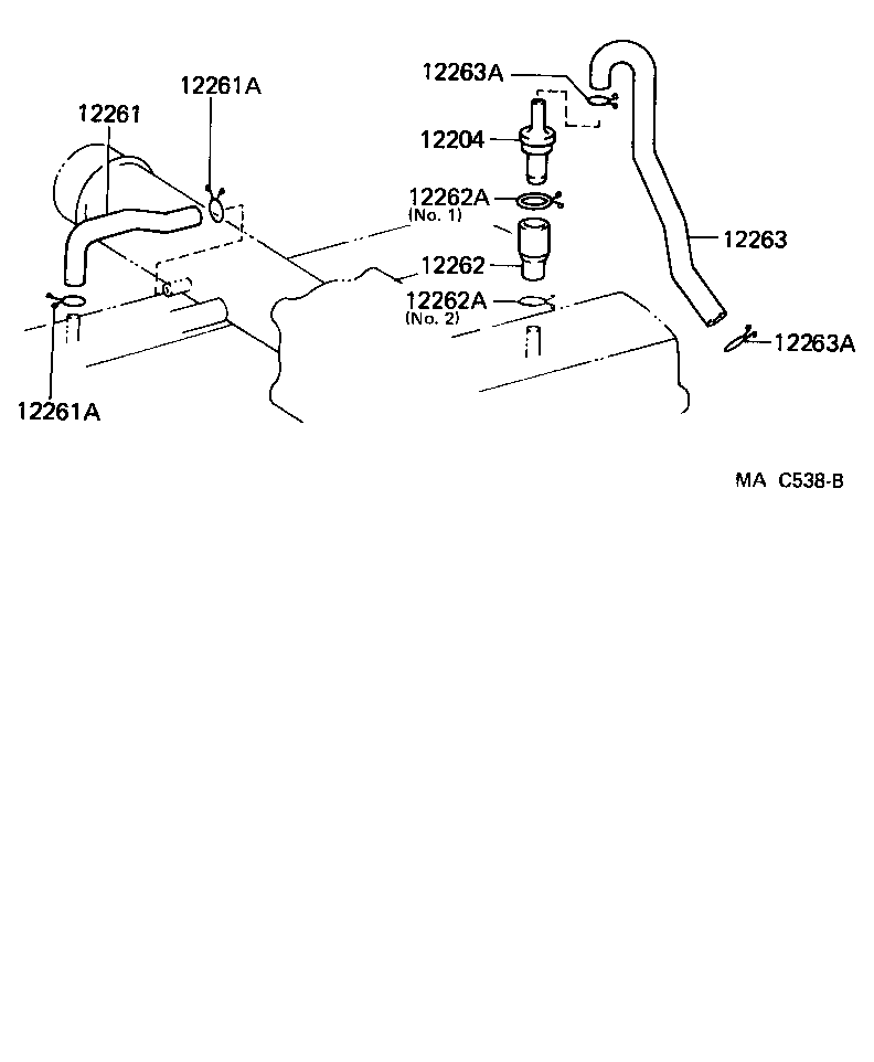 12262-73040 HOSE, VENTILATION, NO.2 product image