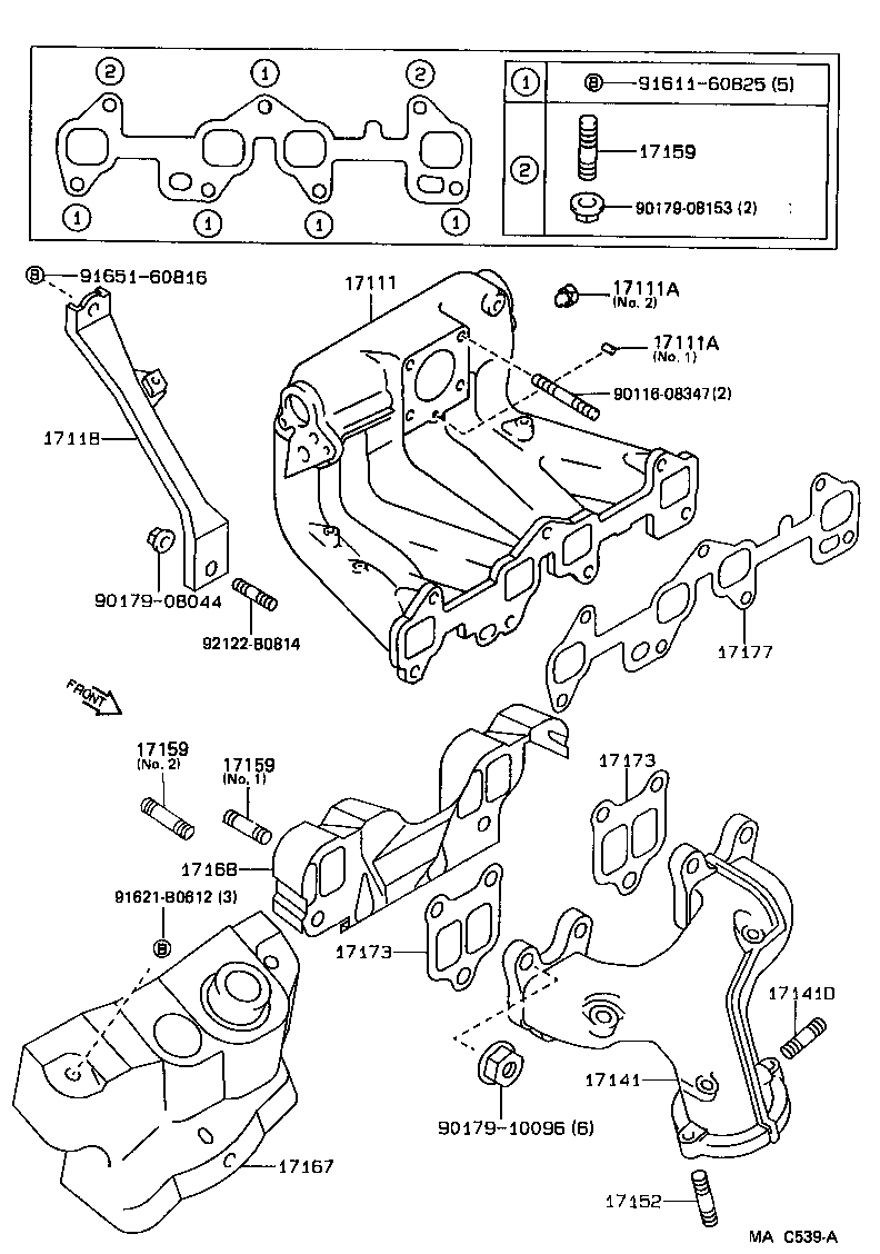 17118-11080 STAY, MANIFOLD product image