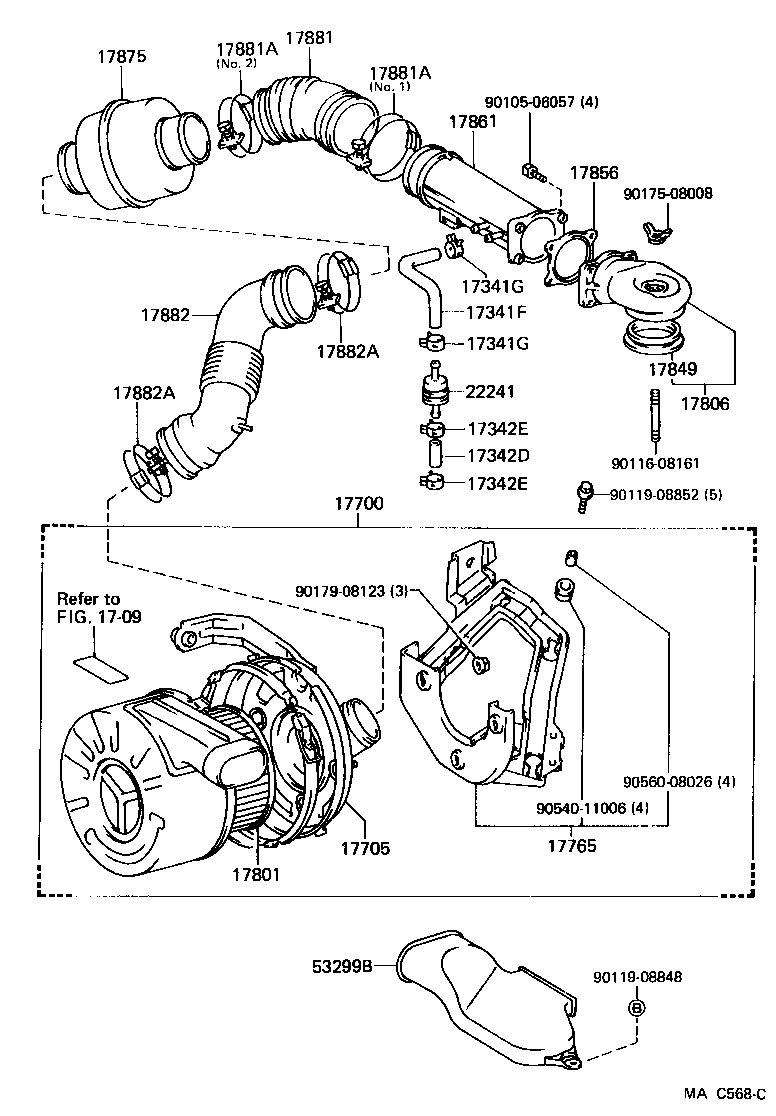 17705-50020 CAP SUB-ASSY, AIR CLEANER product image