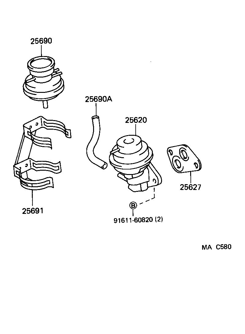 25691-11040 BRACKET, EGR VACUUM MODULATOR product image
