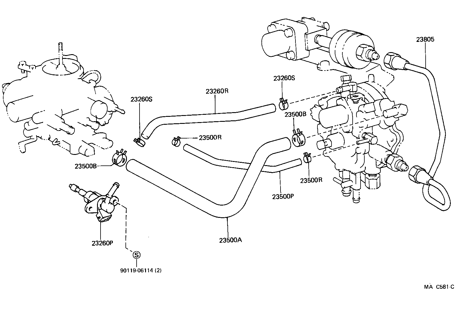 16264-73060 HOSE, WATER(FOR LPG REGULATOR INLET) product image