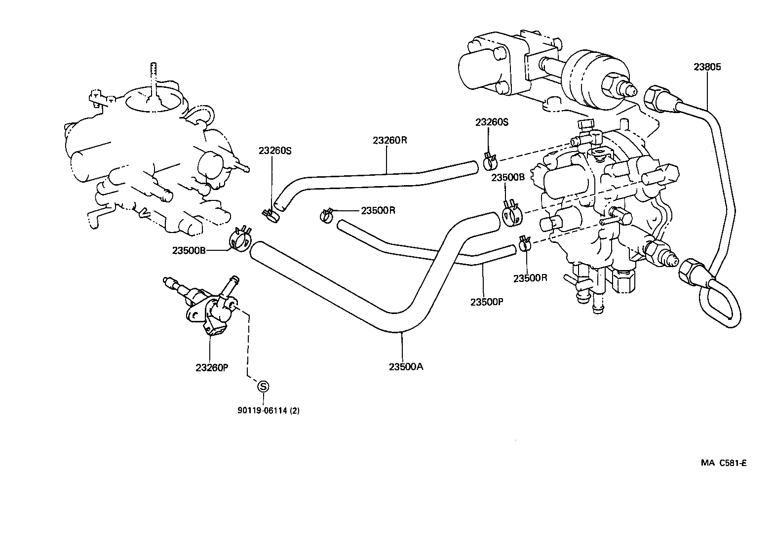 23271-70071 HOSE, NO.1(FOR LPG REGULATOR TO LPG CARBURETOR) product image