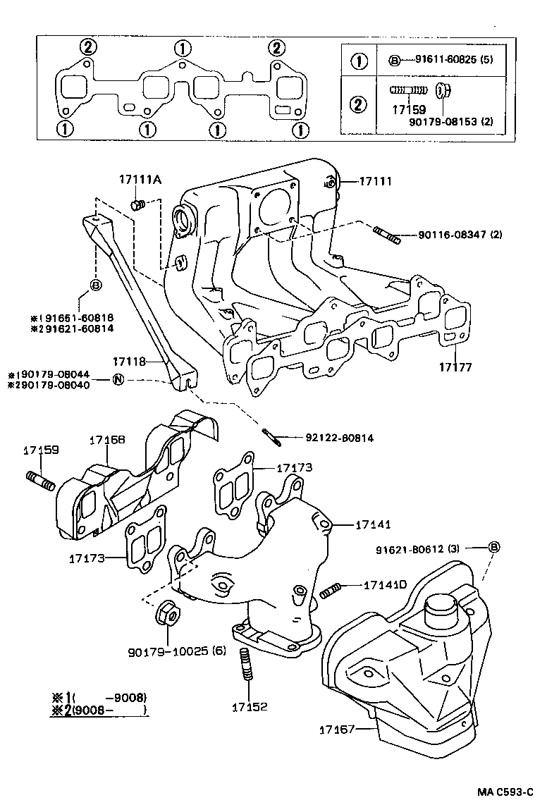 17141-16190 MANIFOLD, EXHAUST product image
