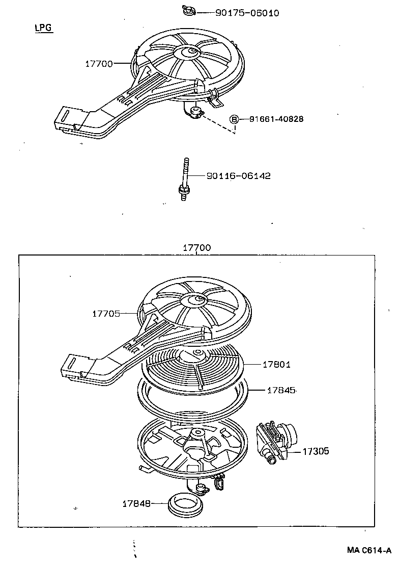 17769-11010 SUPPORT, AIR CLEANER product image