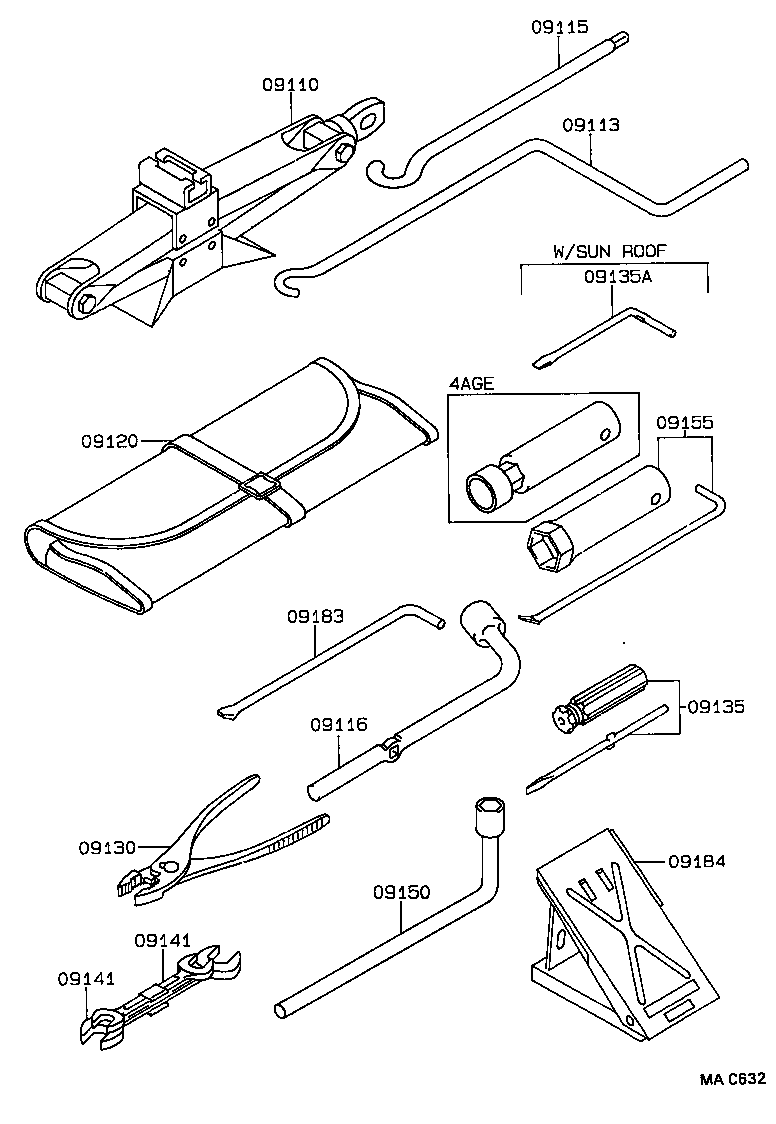 09155-74020 WRENCH, SPARK PLUG product image