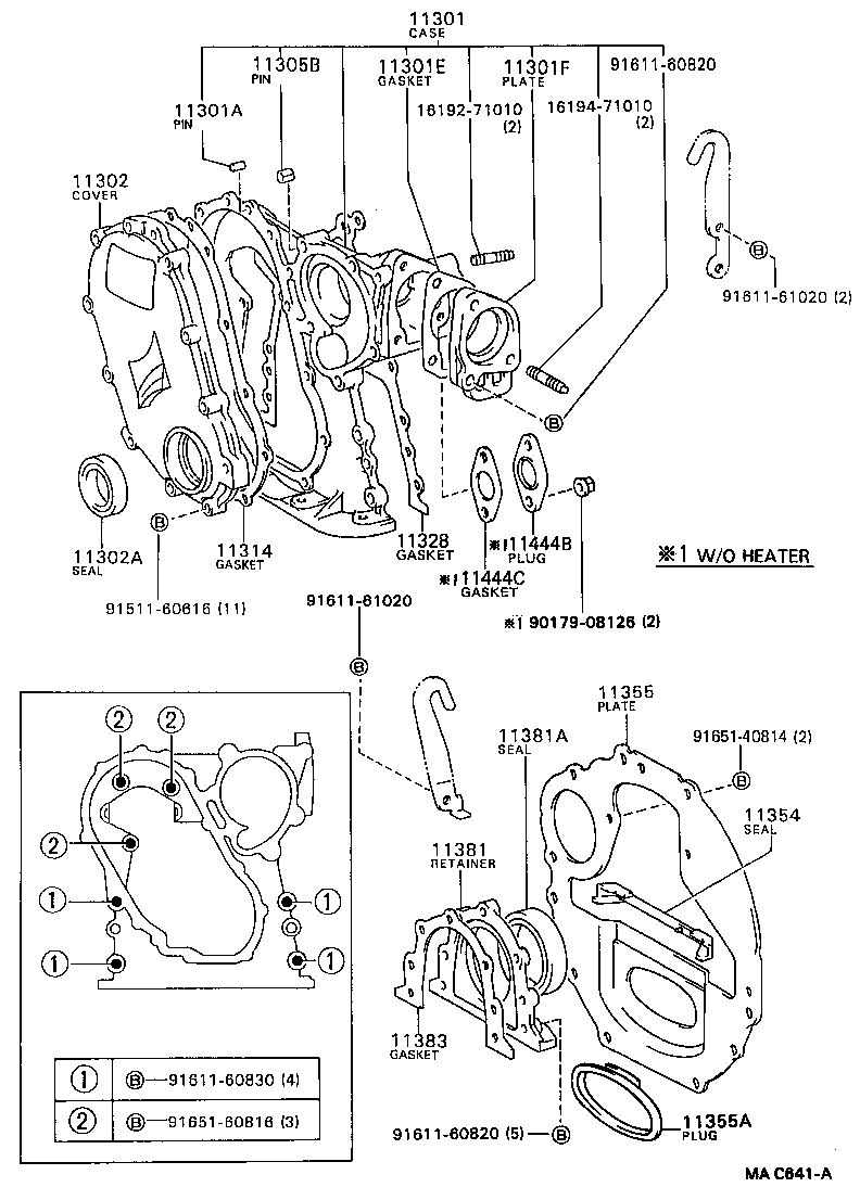 11322-54033 COVER, TIMING BELT, NO.2 product image