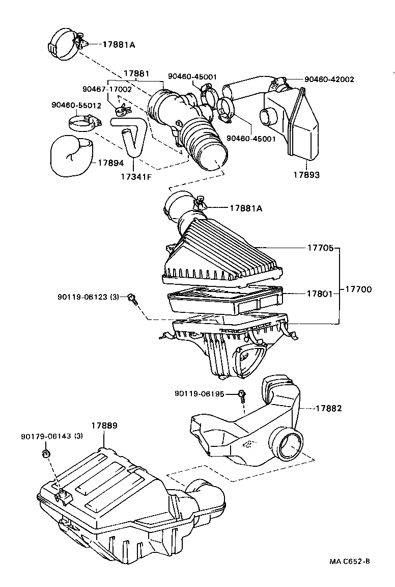 17705-74140 CAP SUB-ASSY, AIR CLEANER product image