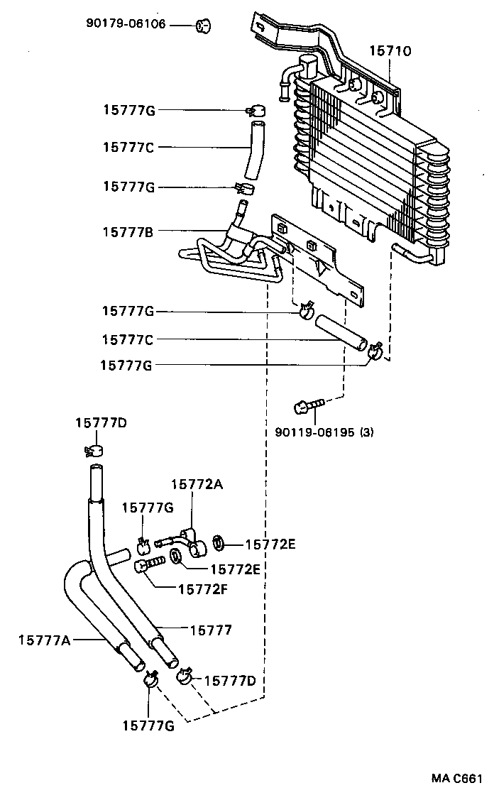 15767-16100 PIPE, OIL COOLER product image