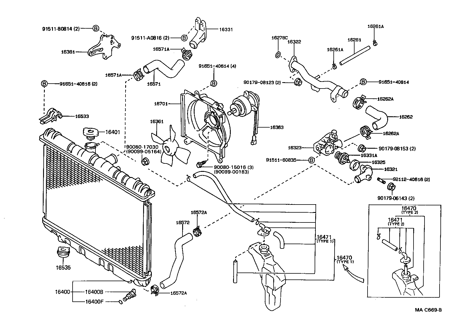 Toyota 04167-02010 RING & PLATE KIT, RADIATOR, UPPER