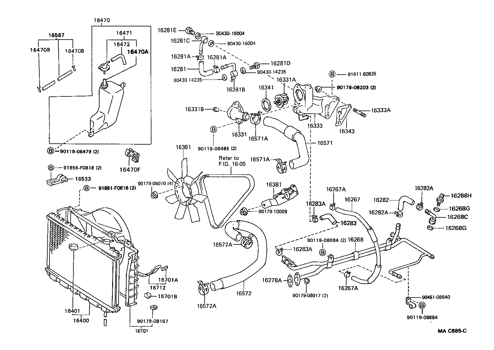 16381-70042 BAR, FAN BELT ADJUSTING product image