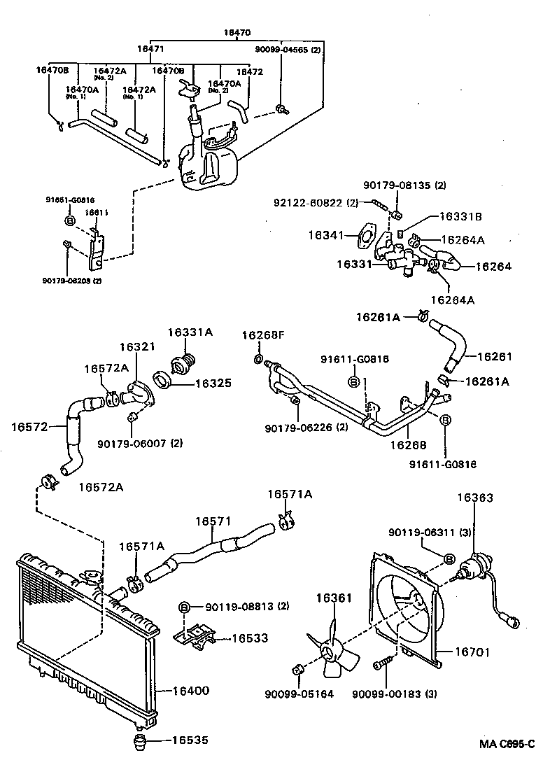 16304-74121 OUTLET, WATER product image