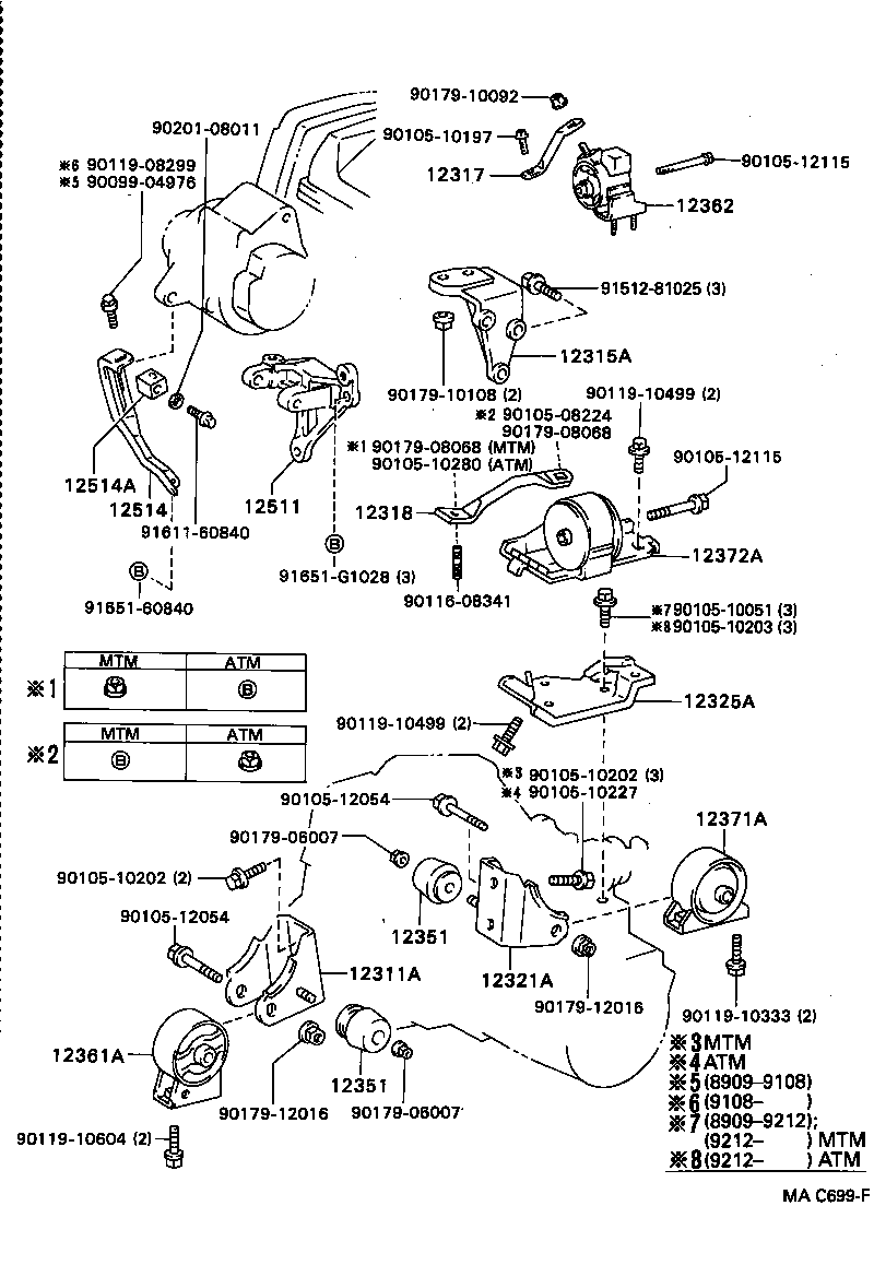 12318-74100 STAY, ENGINE MOUNTING, LH product image