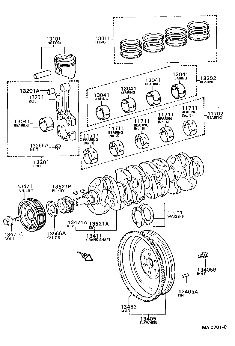 13013-74130 RING SET, PISTON product image