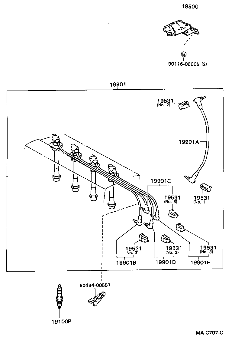 19590-74150 CORD, COIL RESISTIVE product image